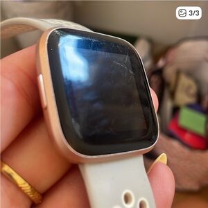 Fitbit Versa 2 Smartwatch - Rose Gold and White